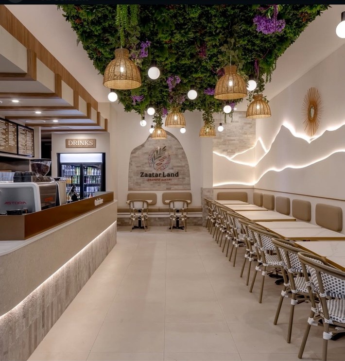 Zaatarland Bakery counter and seating
