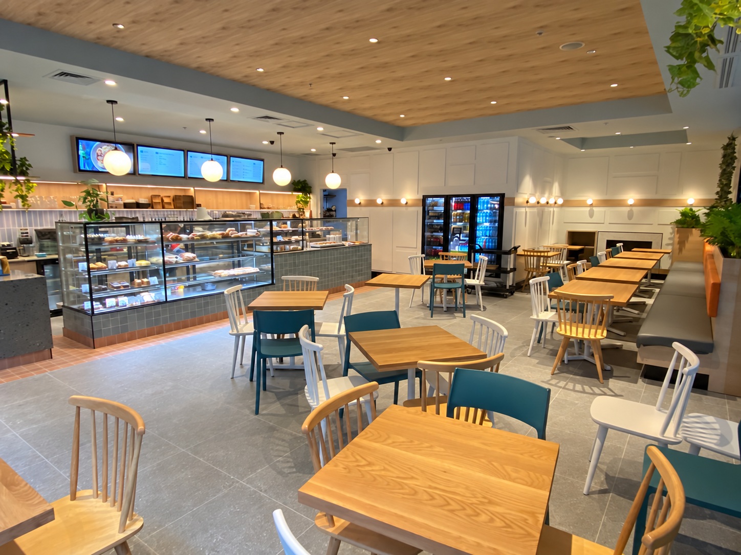 Lonsdale Larder café interior, retouched to remove visitors and served meals