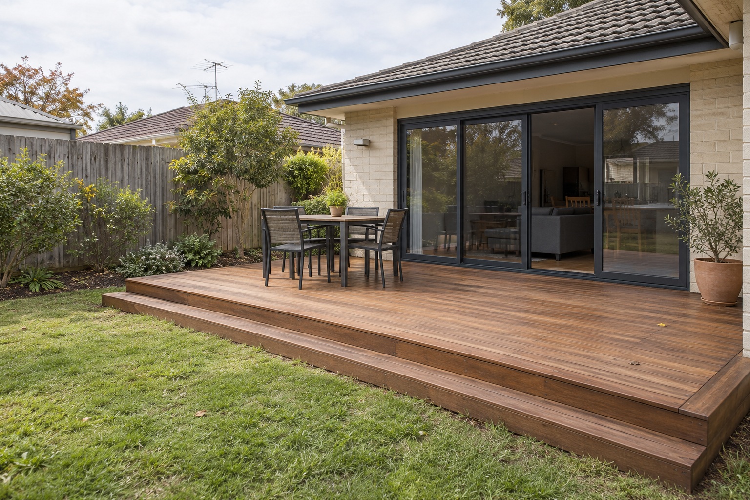 Timber deck and backyard — residential design inspiration